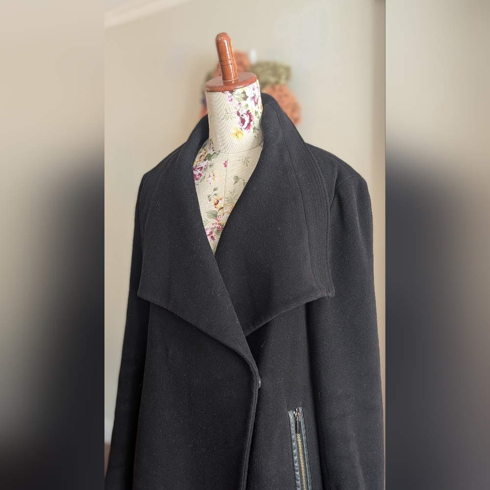 Sandra Augelazzi Elegant‎ Black Women's Coat-01 - Picture 4 of 9